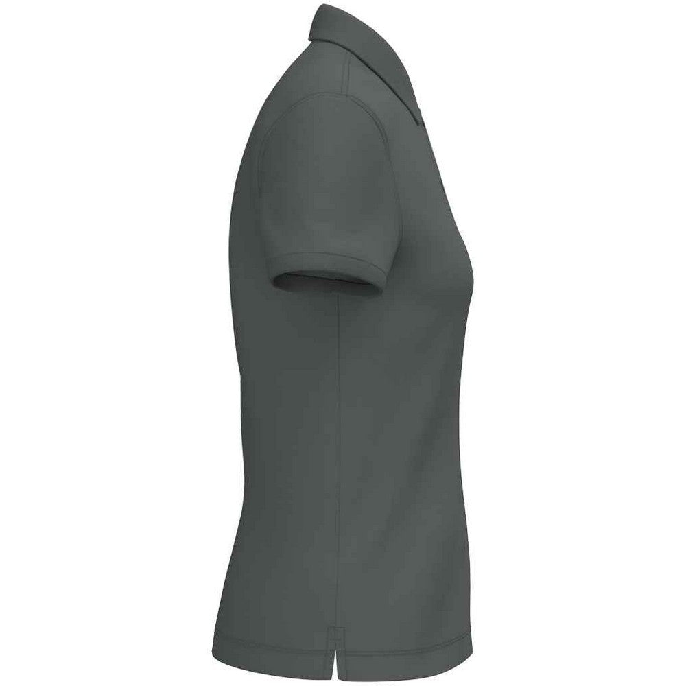 Iron Grey - Side - Native Spirit Womens-Ladies Pique Polo Shirt