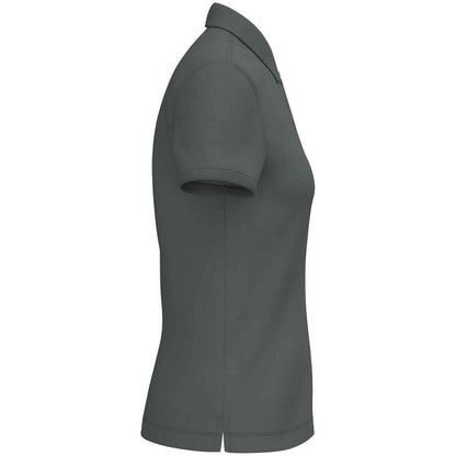 Iron Grey - Side - Native Spirit Womens-Ladies Pique Polo Shirt