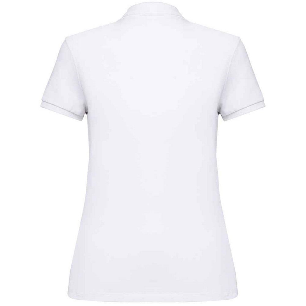 White - Back - Native Spirit Womens-Ladies Pique Polo Shirt