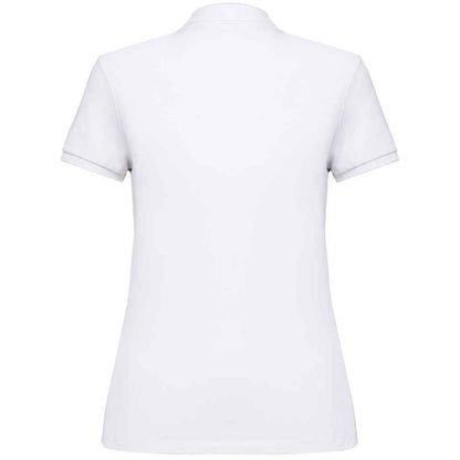 White - Back - Native Spirit Womens-Ladies Pique Polo Shirt