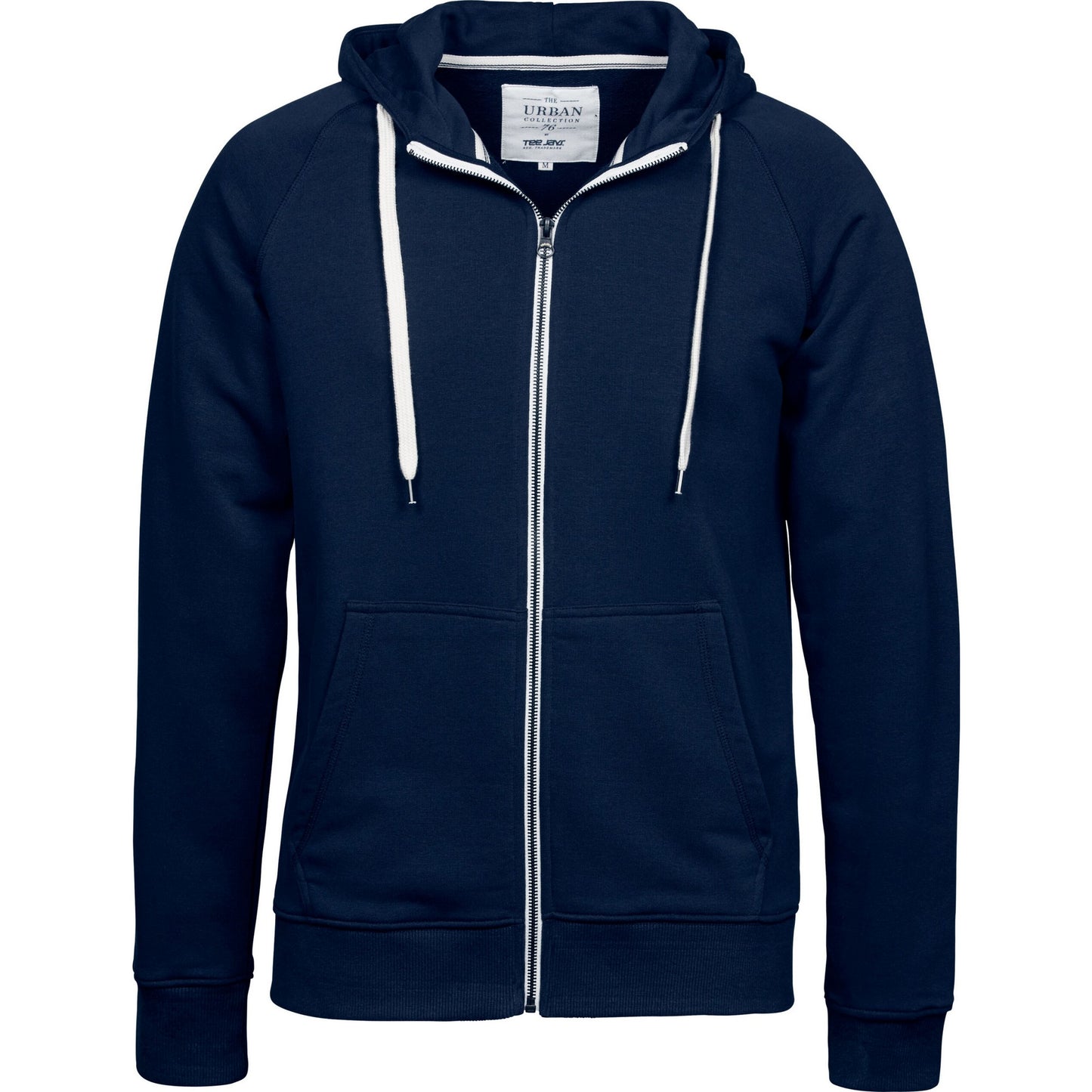 Navy - Front - Tee Jays Mens Urban Full Zip Hoodie