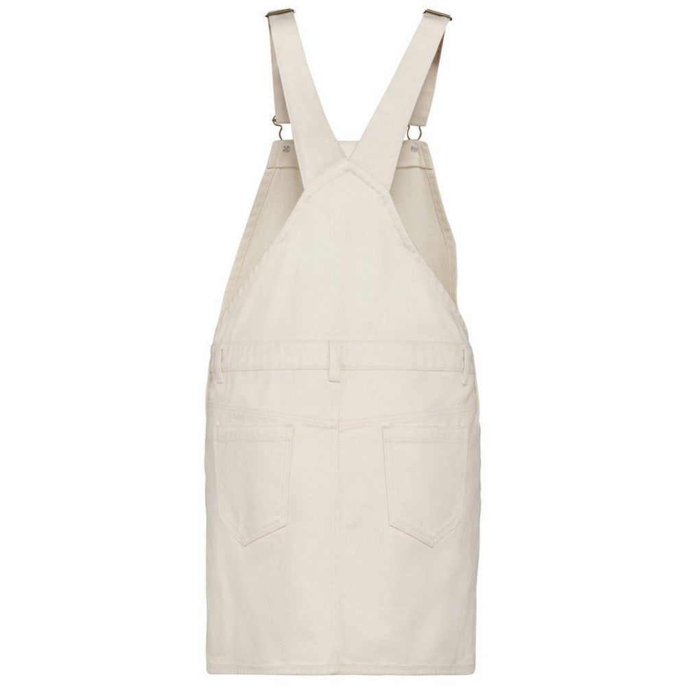 Ivory - Back - Native Spirit Womens-Ladies Eco Friendly Dungaree Dress