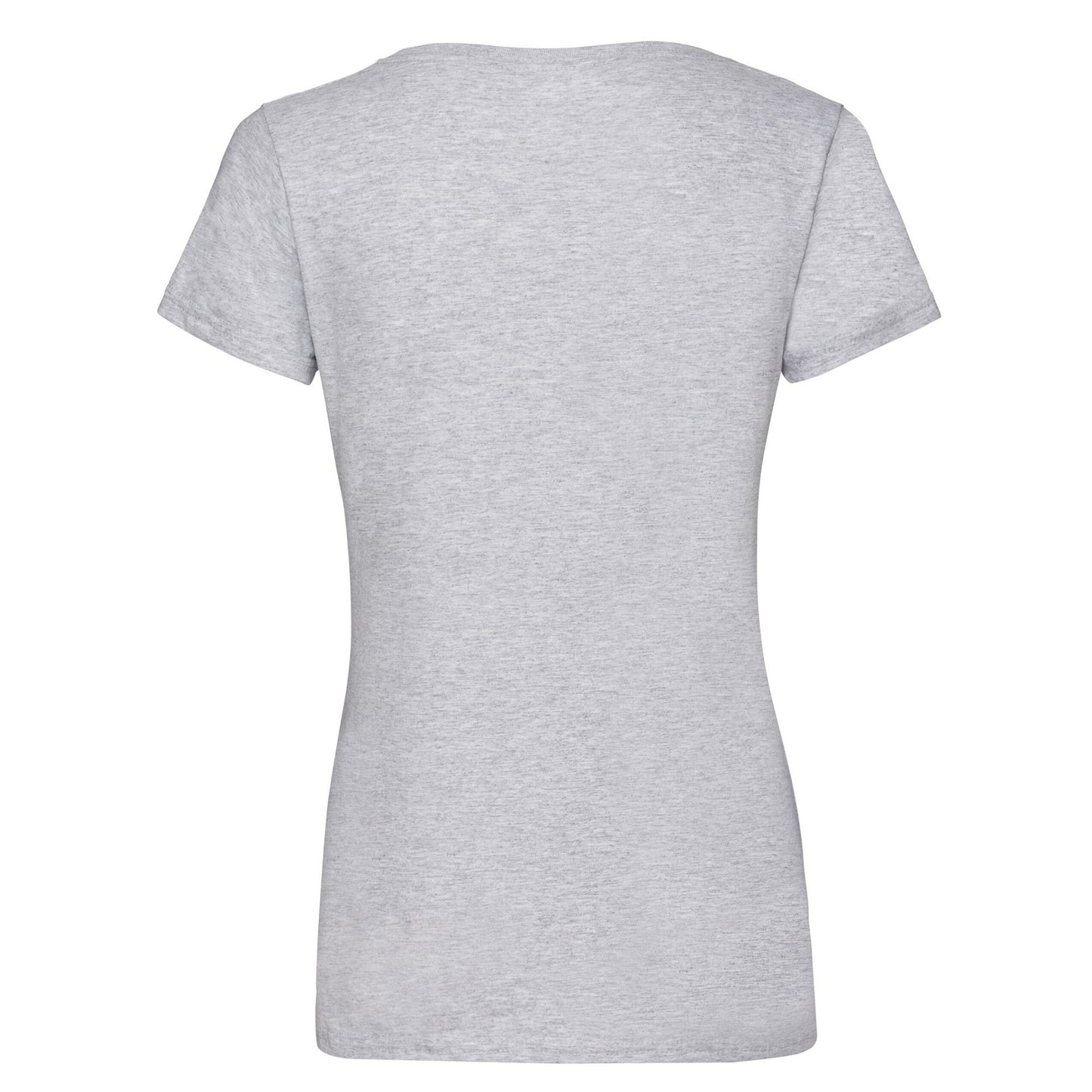 Heather Grey - Back - Fruit Of The Loom Womens-Ladies Heather V Neck Lady Fit T-Shirt