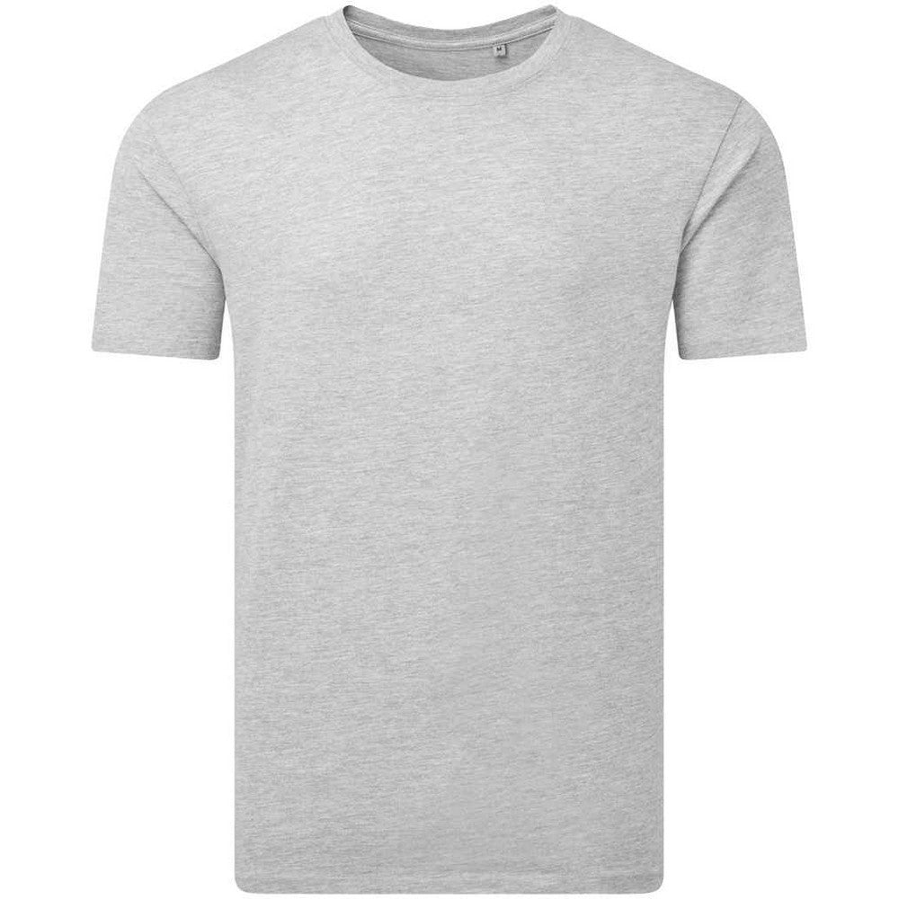 Grey Marl - Front - Anthem Unisex Adult Textured Marl Midweight T-Shirt