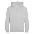 Heather Grey - Front - Awdis Childrens-Kids Heather Full Zip Hoodie