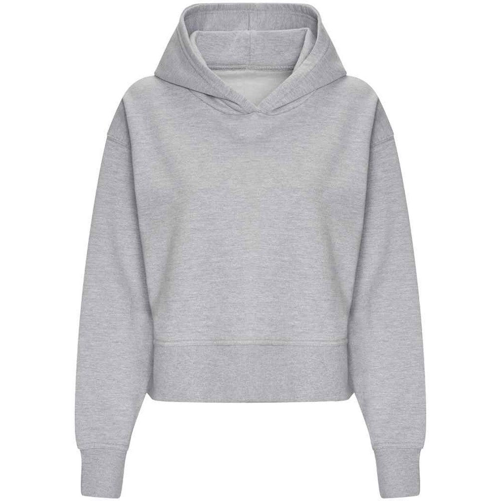 Heather Grey - Front - Awdis Womens-Ladies Heather Hoodie
