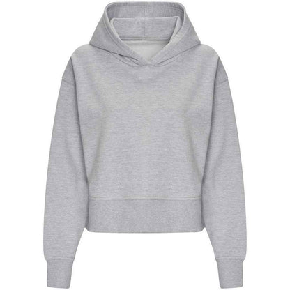 Heather Grey - Front - Awdis Womens-Ladies Heather Hoodie