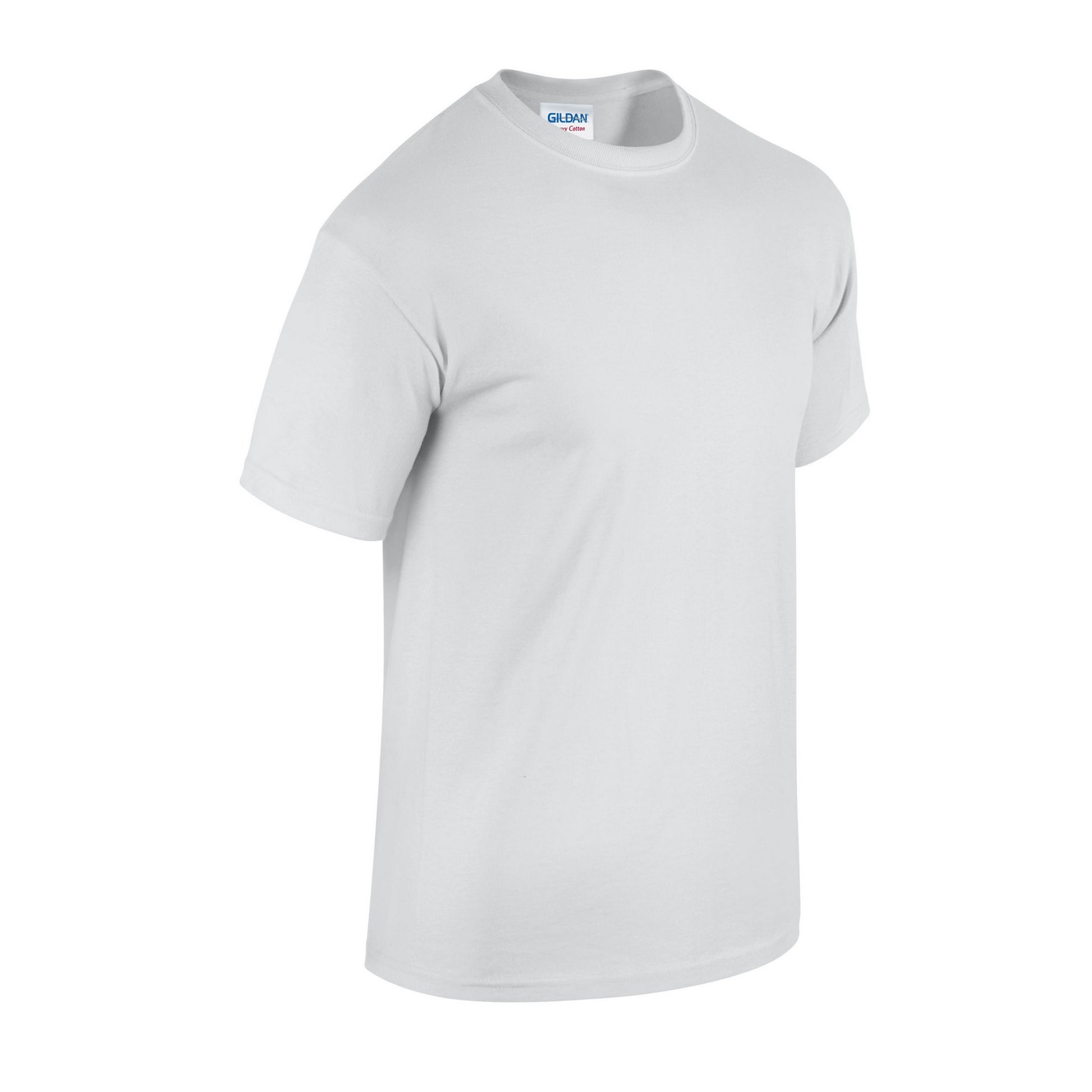 White - Side - Gildan Unisex Adult Cotton T-Shirt