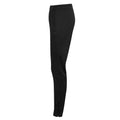 Black - Side - Tombo Womens-Ladies Piqué Slim Jogging Bottoms