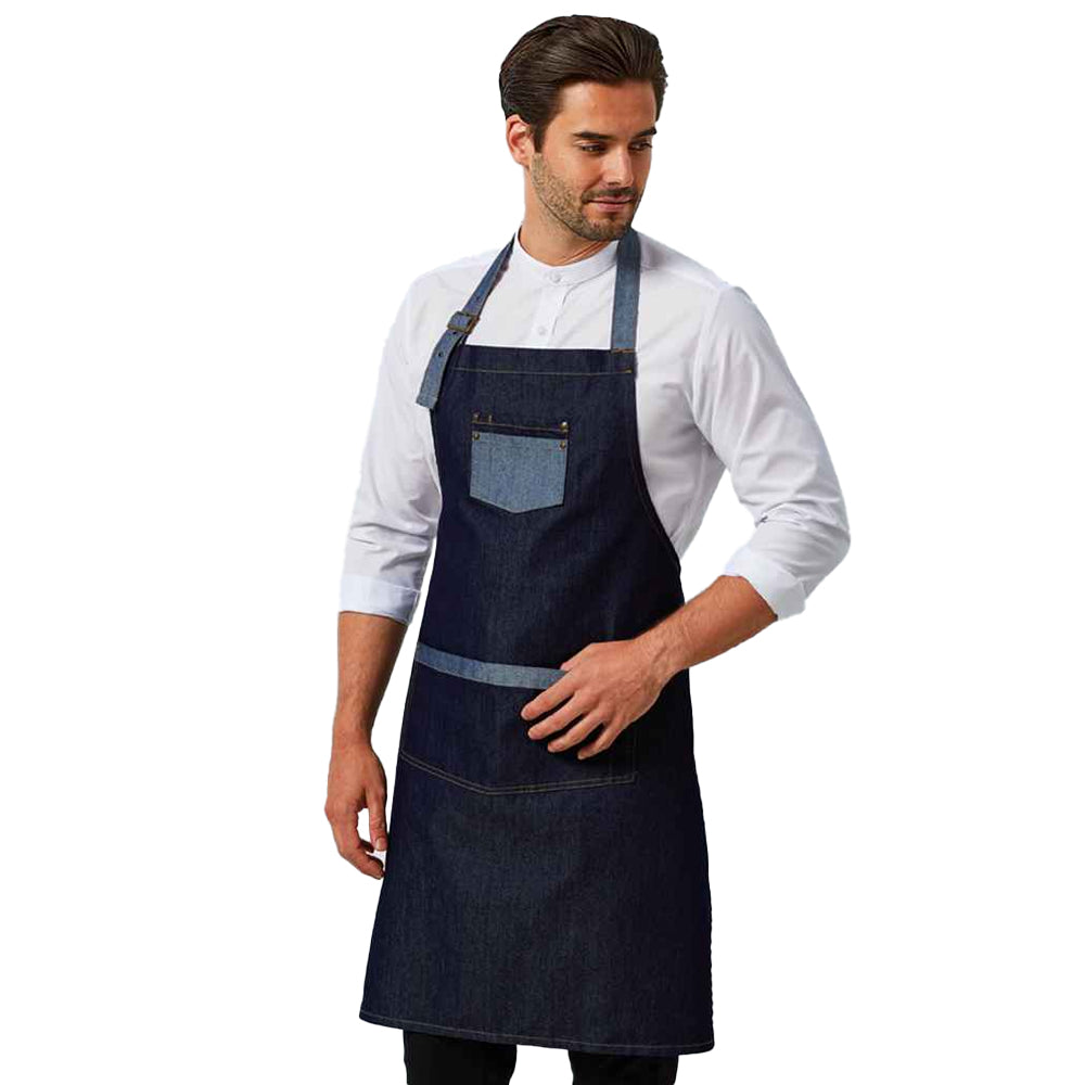 Indigo Denim - Back - Premier Unisex Adult Domain Full Apron