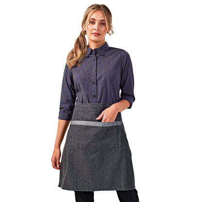 Black Denim - Back - Premier Unisex Adult Domain Waist Apron