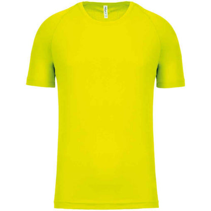 Fluorescent Yellow - Front - Proact Mens Performance Short-Sleeved T-Shirt