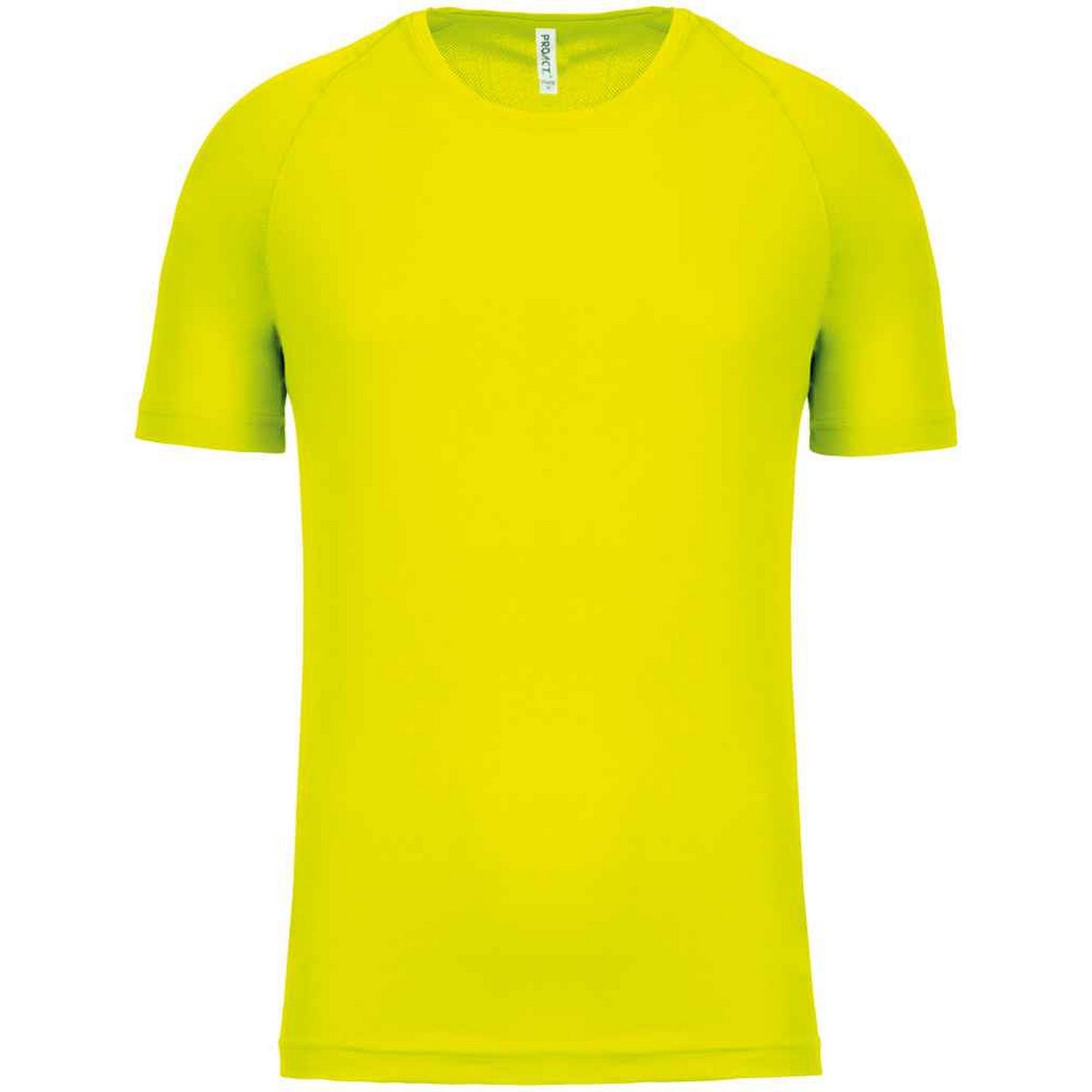 Fluorescent Yellow - Front - Proact Mens Performance Short-Sleeved T-Shirt