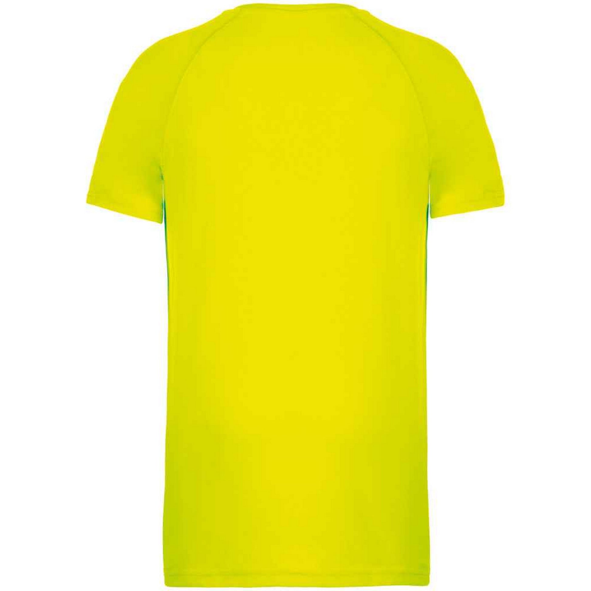 Fluorescent Yellow - Back - Proact Mens Performance Short-Sleeved T-Shirt