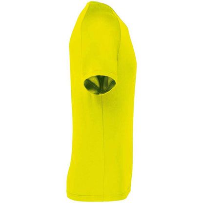 Fluorescent Yellow - Side - Proact Mens Performance Short-Sleeved T-Shirt