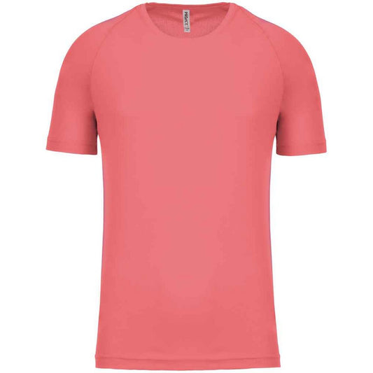 Sporty Coral - Front - Proact Mens Performance Short-Sleeved T-Shirt