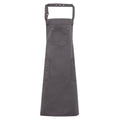 Steel - Front - Premier Unisex Adult Twill Chino Full Apron