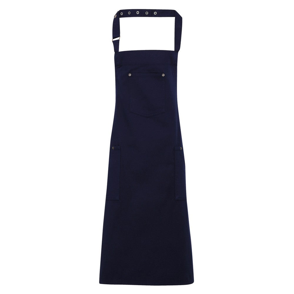 Navy - Front - Premier Unisex Adult Twill Chino Full Apron