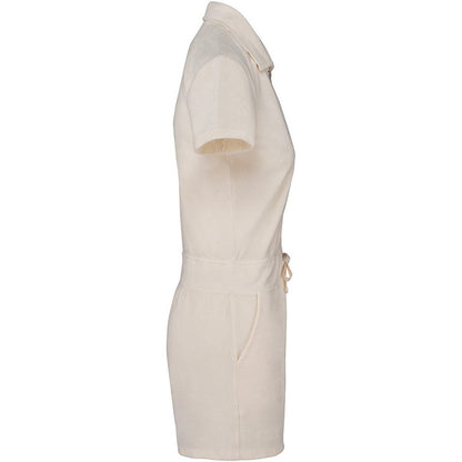 Ivory - Side - Native Spirit Womens-Ladies Terry Towel Short Playsuit