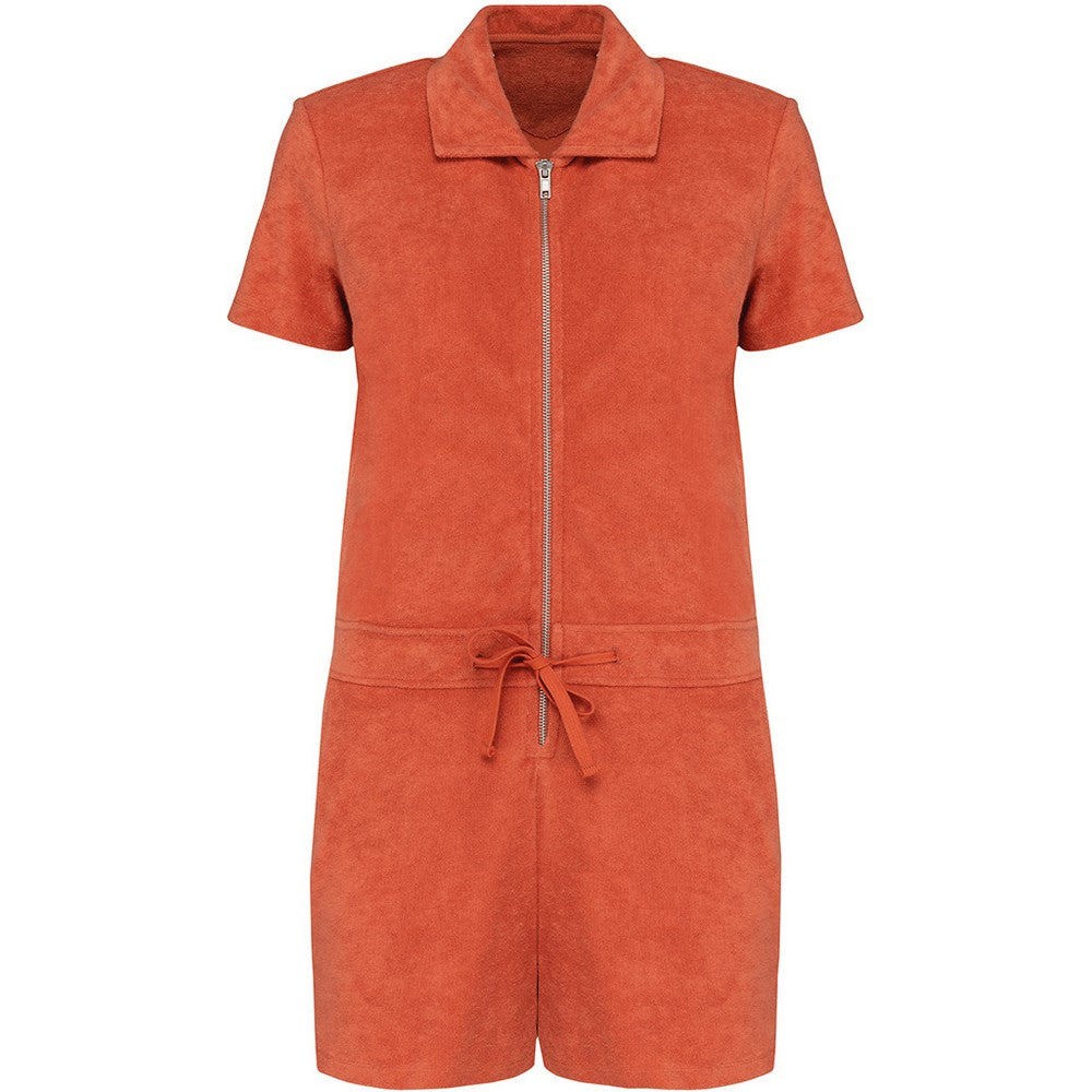 Pomelo - Front - Native Spirit Womens-Ladies Terry Towel Short Playsuit
