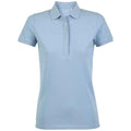 Soft Blue - Front - NEOBLU Womens-Ladies Owen Piqué Polo Shirt