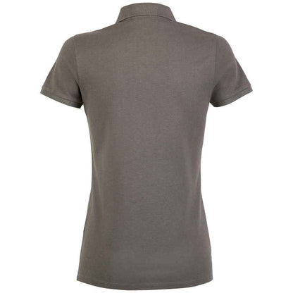 Soft Grey - Back - NEOBLU Womens-Ladies Owen Piqué Polo Shirt