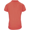 Pop Orange - Back - SOLS Womens-Ladies Planet Piqué Organic Polo Shirt