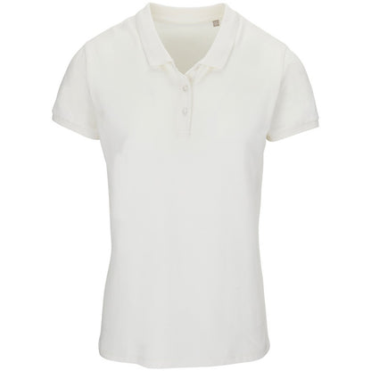 Off White - Front - SOLS Womens-Ladies Planet Piqué Organic Polo Shirt