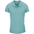 Pool Blue - Front - SOLS Womens-Ladies Planet Piqué Organic Polo Shirt