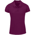 Astral Purple - Front - SOLS Womens-Ladies Planet Piqué Organic Polo Shirt