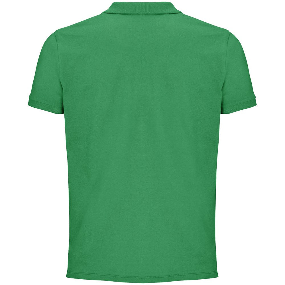 Spring Green - Back - SOLS Mens Planet Piqué Organic Polo Shirt