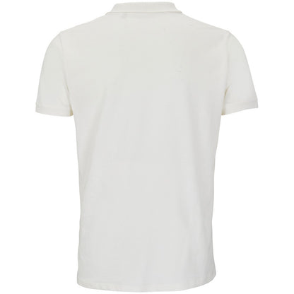 Off White - Back - SOLS Mens Planet Piqué Organic Polo Shirt