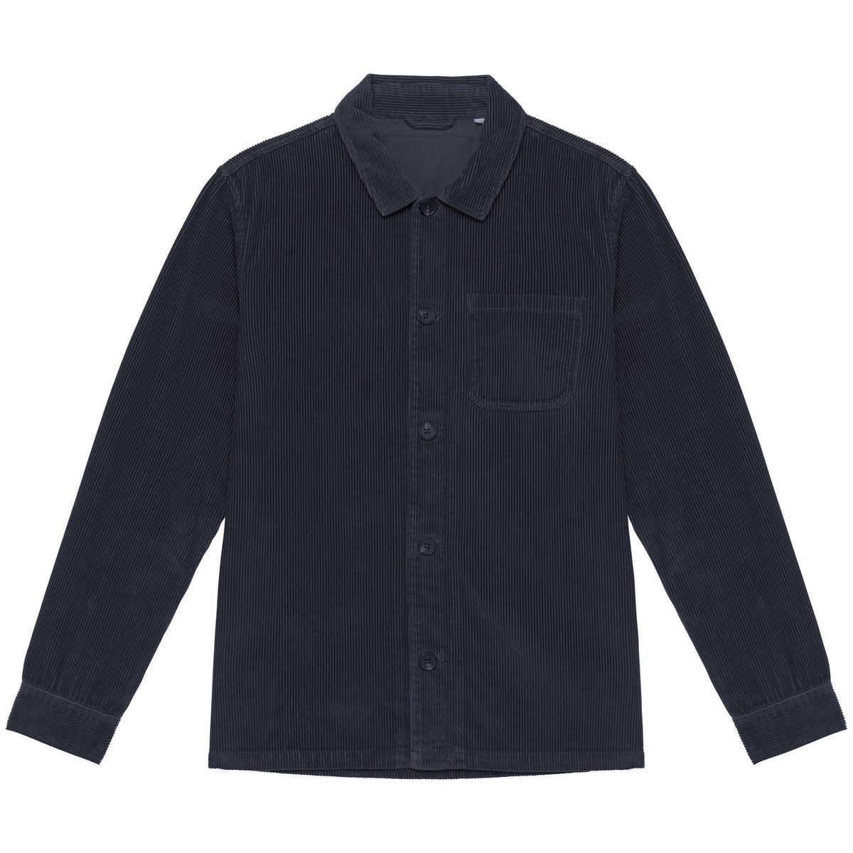 Navy - Front - Native Spirit Mens Corduroy Washed Jacket