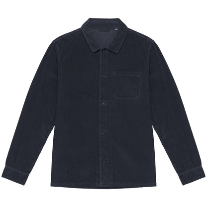 Navy - Front - Native Spirit Mens Corduroy Washed Jacket