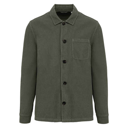 Organic Khaki - Front - Native Spirit Mens Corduroy Washed Jacket