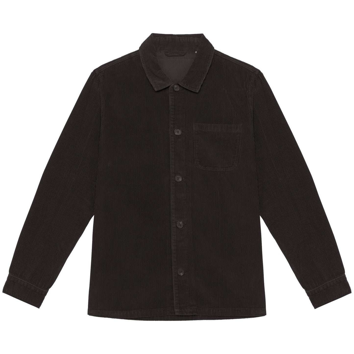 Black - Front - Native Spirit Mens Corduroy Washed Jacket