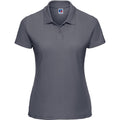 Convoy Grey - Front - Russell Womens-Ladies Classic Plain Polycotton Polo Shirt