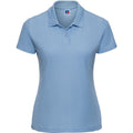 Sky Blue - Front - Russell Womens-Ladies Classic Plain Polycotton Polo Shirt