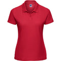 Classic Red - Front - Russell Womens-Ladies Classic Plain Polycotton Polo Shirt