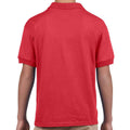 Red - Back - Gildan Childrens-Kids Plain Jersey Polo Shirt