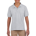 Sports Grey - Side - Gildan Childrens-Kids Plain Jersey Polo Shirt