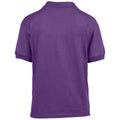 Purple - Back - Gildan Childrens-Kids Plain Jersey Polo Shirt