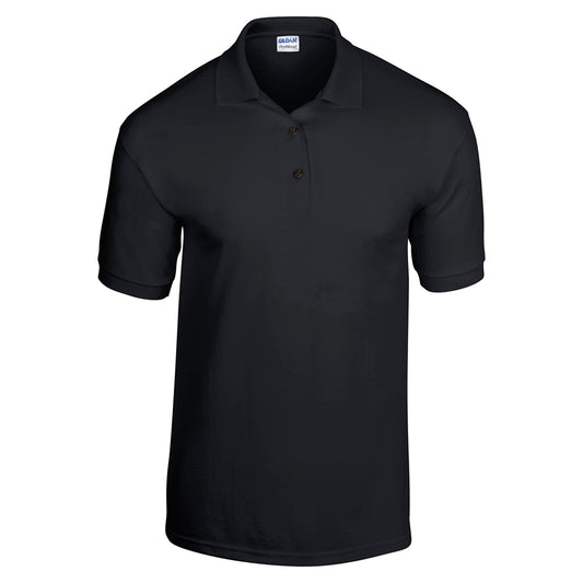 Black - Front - Gildan Childrens-Kids Plain Jersey Polo Shirt