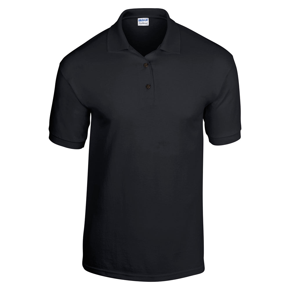 Black - Front - Gildan Childrens-Kids Plain Jersey Polo Shirt
