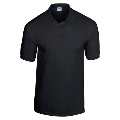 Black - Front - Gildan Childrens-Kids Plain Jersey Polo Shirt