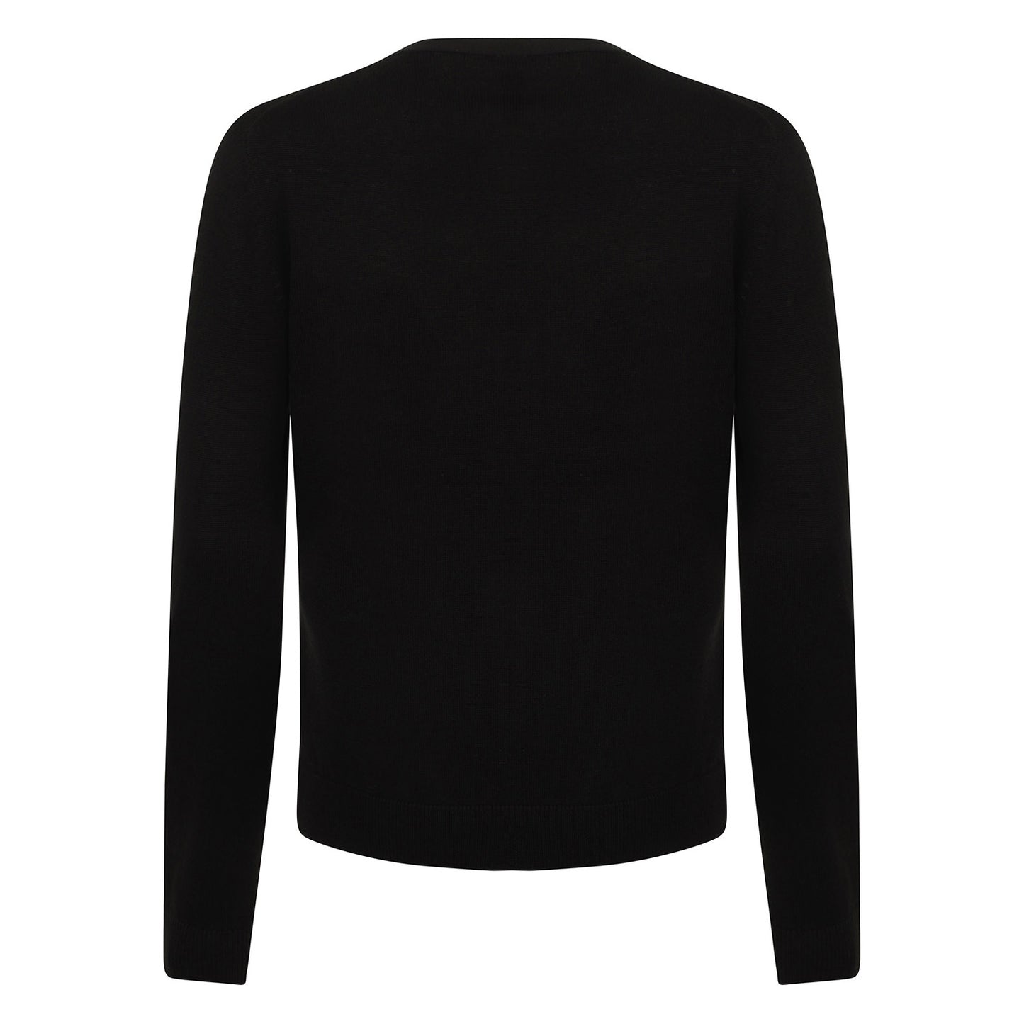 Black - Back - Henbury Womens-Ladies Lightweight V Neck Cardigan