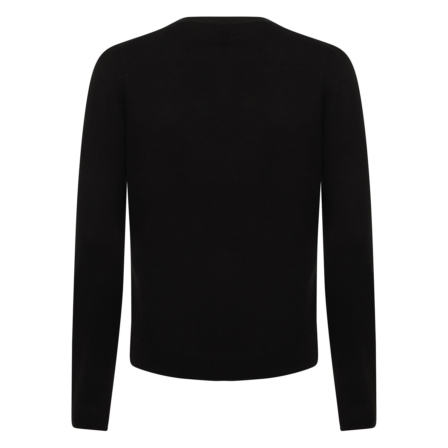 Black - Back - Henbury Womens-Ladies Lightweight V Neck Cardigan