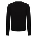 Black - Back - Henbury Womens-Ladies Lightweight V Neck Cardigan