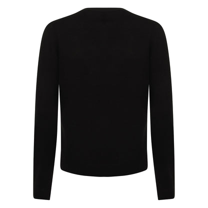 Black - Back - Henbury Womens-Ladies Lightweight V Neck Cardigan