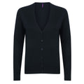 Navy - Front - Henbury Womens-Ladies Lightweight V Neck Cardigan